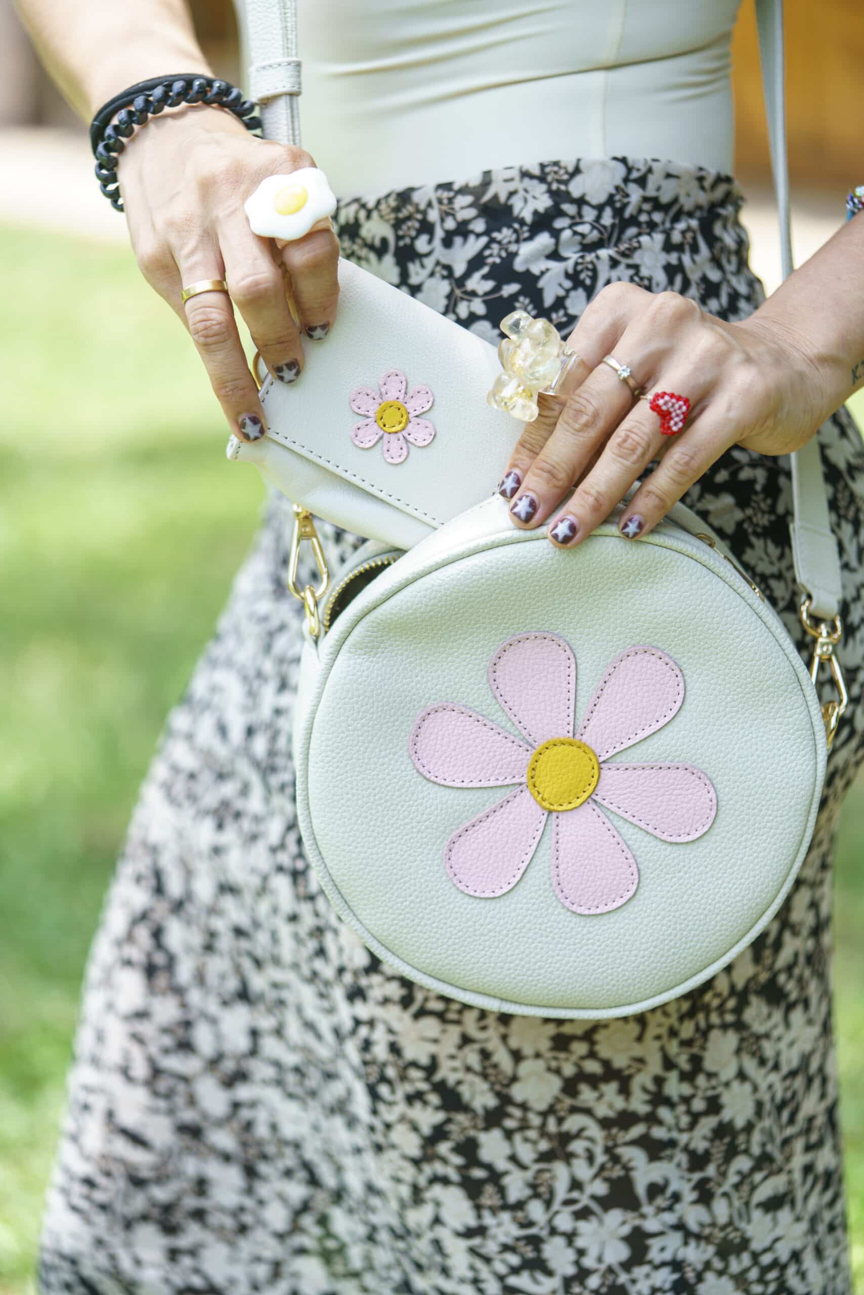 Cartera Giordana flor + monedero Dolce